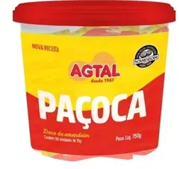 Paçoca Agtal Rolha 750g Embalagem com 50 Unidades de 15g