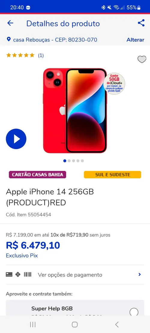 Imagem na descrição da promoção