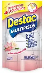 [Prime] Limpador Multipisos Diluível Destac Lírio e Magnólia Refil, 500ml | R$ 3