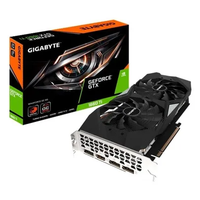 Placa De Vídeo, 6GB, PCI-EX, Gigabyte, GTX 1660TI, OC, DDR6