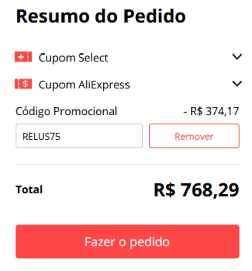 Imagem na descrição da promoção