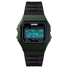 Skmei 1412 homens analógico relógio digital moda casual - verde