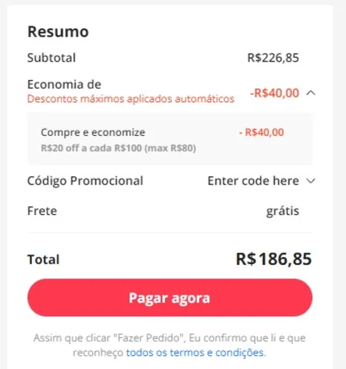 Imagem na descrição da promoção