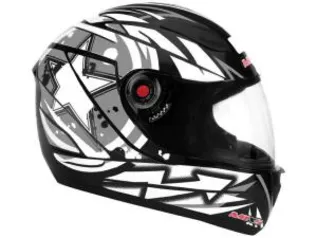 Capacete MS Fokker Paint Prata Mixs - Tam. 60 - R$120