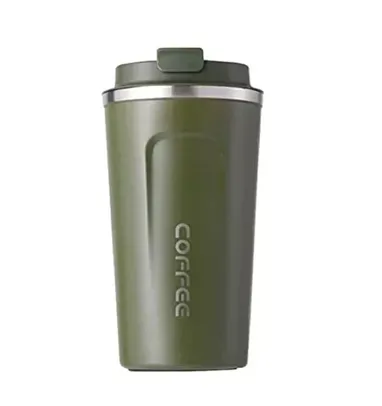 Copo Térmico Aço Inox Infusor Garrafa Caneca A Vácuo Café Cor:Verde