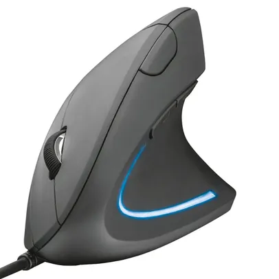 Mouse Trust Vertical Ergonômico Verto, LED Azul, 6 Botões - 22885