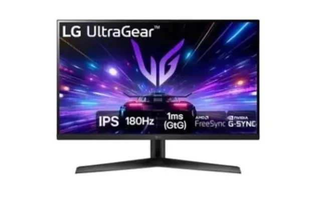 Monitor Gamer LG UltraGear 27" IPS Full HD, 180Hz, 1ms GTG, DisplayPort e HDMI, G-Sync, FreeSync, HDR10, sRGB 99%, Preto - 27GS60F-B