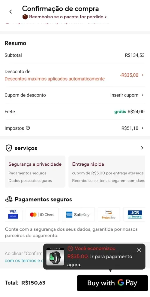 Imagem na descrição da promoção