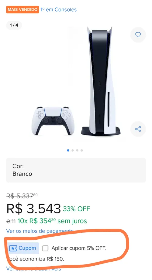 Imagem na descrição da promoção