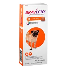 Bravecto 4,5 a 10kg: Comprimido Antipulgas e Carrapatos Para Cachorro