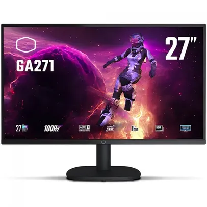 Monitor Cooler Master Ga271, 27 Polegadas, Wqhd, Va, Hdr10, 100hz, 1ms, Srgb