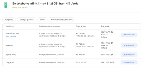 Imagem na descrição da promoção