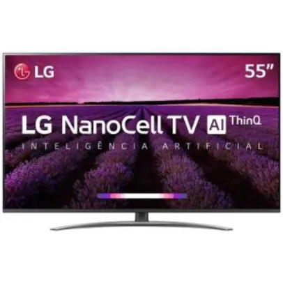 Smart TV LED 55" LG 55SM8100 Ultra HD 4K Nanocell com Conversor Digital 4 HDMI 3 | R$2510