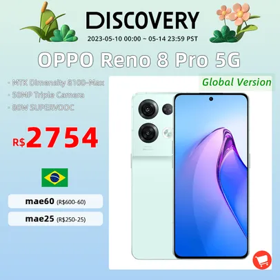 [APP] Smartphone OPPO Reno 8 Pro 5G 12GB + 256GB - Versão Global