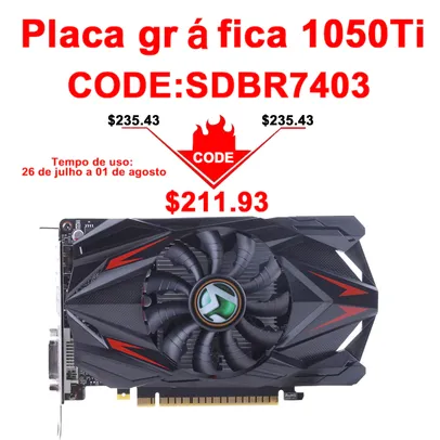 (EVENTO DAS 9 HRS) Placa de video 1050ti | R$1.180