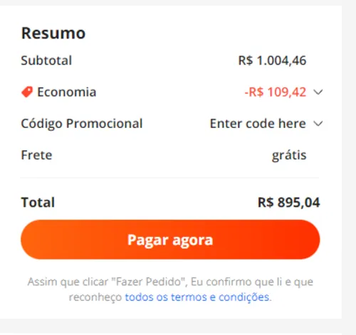 Imagem na descrição da promoção