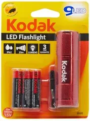 Lanterna 9-LED + 3 Pilhas AAA Palito Comum, Kodak 30412460 | R$14