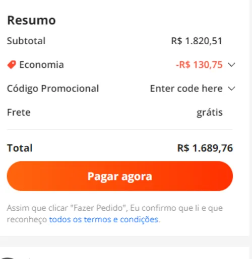 Imagem na descrição da promoção