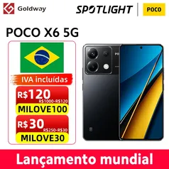 (Do Brasil) Smartphone POCO X6 5G 12/256GB | Versão global