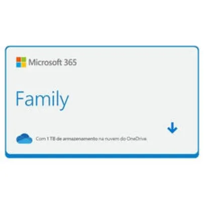 Gift Card Digital Microsoft 365 Family com 1TB HD Virtual 12 Meses | R$175