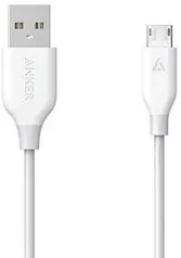 Cabo Micro USB, Anker Powerline, 1.8 metros, 5x mais resistente, Branco