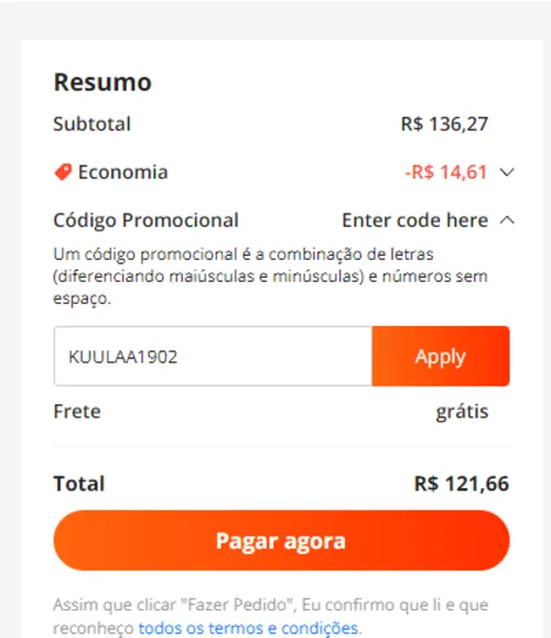 Imagem na descrição da promoção