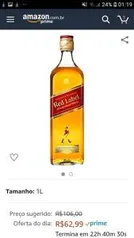 Whisky Johnnie Walker Red Label 1L - R$63