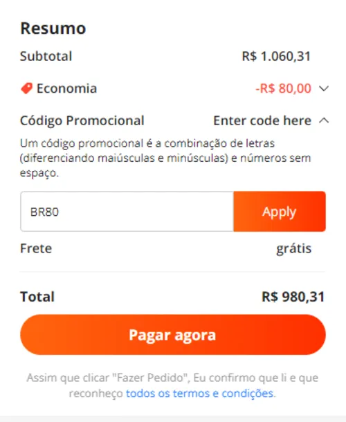 Imagem na descrição da promoção