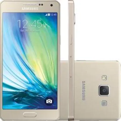 [Shoptime] Smartphone Samsung Galaxy A5 Duos Dual Chip Desbloqueado Android 4.4 Tela 5" 16GB 4G Wi-Fi Câmera 13MP - Dourado por R$ 890