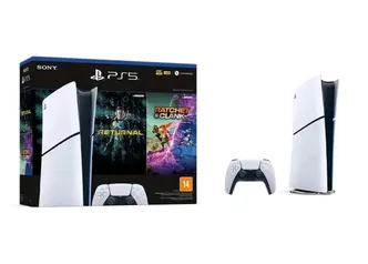 Console PlayStation 5 Slim, SSD 1TB, Edição Digital, Branco + 2 Jogos 