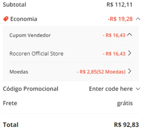 Imagem na descrição da promoção