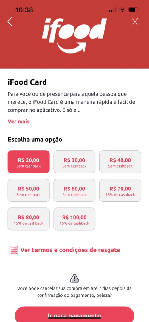 Imagem na descrição da promoção