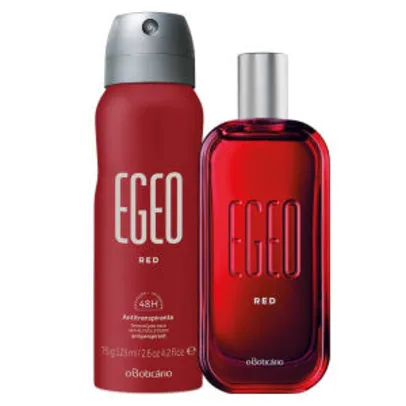 Combo Egeo Red: Des. Colônia + Antitranspirante Aerosol - R$ 104