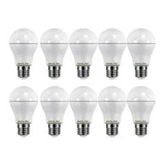 Kit Com 10 Lâmpadas Super Led 10w Branco Frio Bulbo Bivolt 110/220v E27 R$ 54,80 NO BOLETO