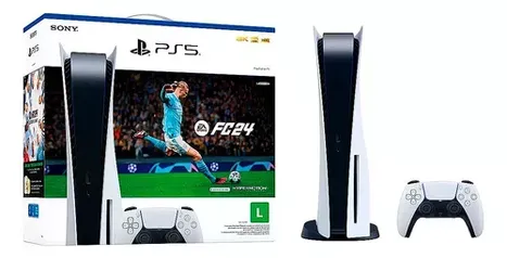 (C. Santander) Playstation 5 825gb Disco + Bundle Ea Sports Fc 24 Midia Física