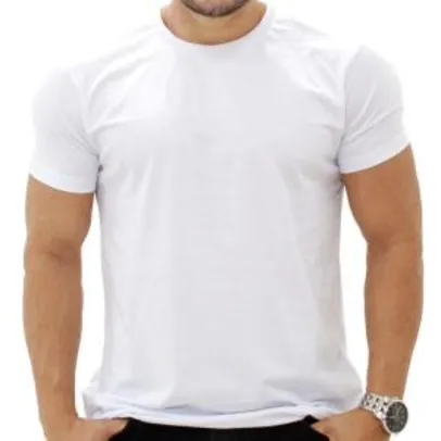 Camiseta Branca R$ 12,90 Básica 100% Algodão Fio 30.1 Direto Fábrica