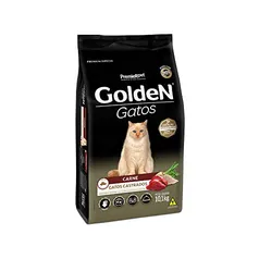 Ração Golden para Gatos Adultos Castrados Sabor Carne - 10,1kg Premier Pet para Todas Todos os tamanhos de raça Adulto - Sabor Carne