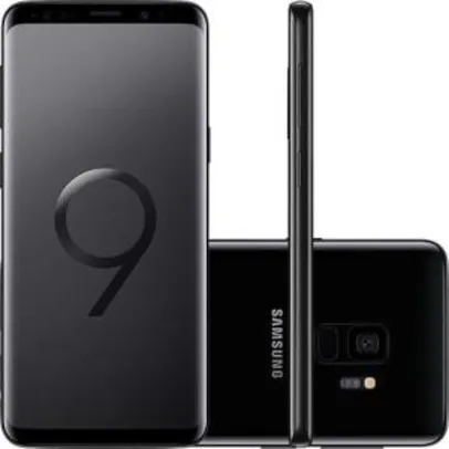 [AME]Smartphone Samsung Galaxy S9 Dual Chip Android 8.0 Tela 5.8" Octa-Core 2.8GHz 128GB 4G Câmera 12MP - Preto