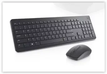 Teclado e Mouse Sem Fio Dell KM3322W, USB, ABNT2, Preto - 580-BBBB