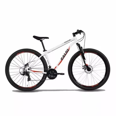 Bicicleta MTB Caloi Vulcan Aro 29 - 17'' - 21 Velocidades - Branco