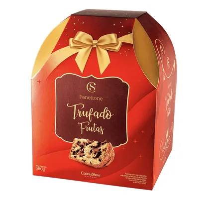 ￼Panettone Trufado com Frutas 580g Cacau Show