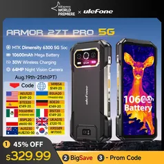 Smartphone Ulefone Armor 27T Pro 5G - 24GB + 256GB |  10600mAh 