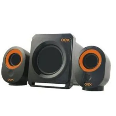 Caixa de Som Oex Sk-500 Speakers Booster Preto 30W USB, Cartão SD, P2