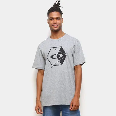 Camiseta Oakley Hex Masculina - Cinza Claro | R$25