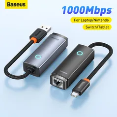 [1ªCompra R$ 16,99 ] Adaptador USB-C 3.0 10Mbps Thunderbolt 3 ABS c/ 20cm Baseus 