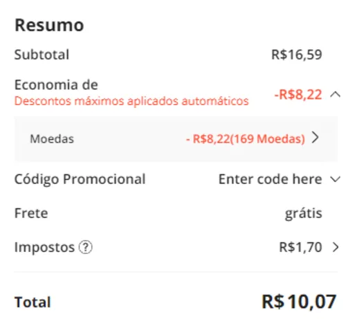 Imagem na descrição da promoção