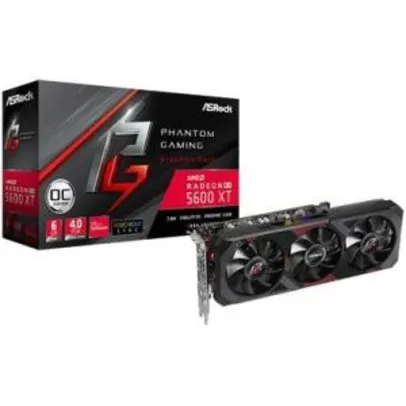 Placa de Vídeo ASRock AMD Radeon RX 5600 XT Phantom Gaming D3 OC, 6GB | R$2000