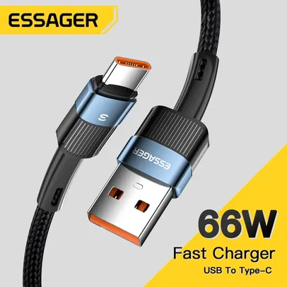 Cabo USB Tipo C Essager Versão 2 metros 66W 