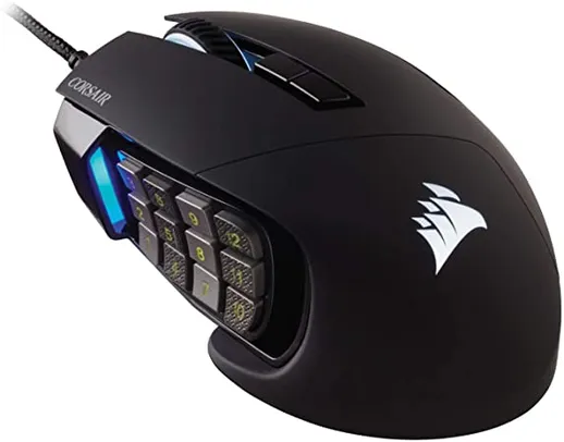 Mouse Gamer Corsair Scimitar Elite, RGB, 17 Botões, 18000DPI, Preto | R$440