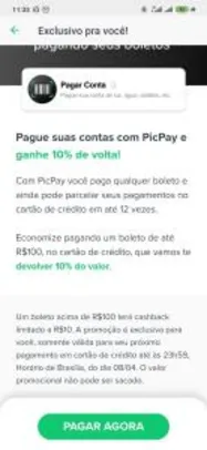 Saindo por R$ 10: [Usuários Selecionados] 10% de cashback em pagamentos no PicPay | Pelando